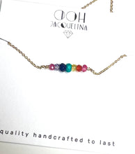 Load image into Gallery viewer, Chakra Stones Rainbow choker necklace