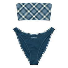Load image into Gallery viewer, Cheeky Check Bandeau Bikini Set