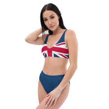 Load image into Gallery viewer, Union Jack Bikini | Cheeky | Blue Bottom | Removable Padding