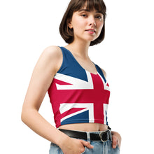 Load image into Gallery viewer, Union Jack Sleeveless Crop Top | British Flag