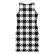 Load image into Gallery viewer, Houndstooth Fitted Dress | Black & White