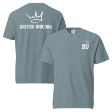 Load image into Gallery viewer, British Unicorn | BU Crown | Garment-dyed Heavyweight Tee
