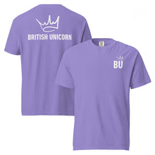 Load image into Gallery viewer, British Unicorn | BU Crown | Garment-dyed Heavyweight Tee
