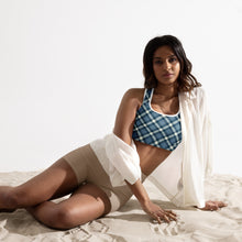 Load image into Gallery viewer, Cheeky Check Padded Racerback Sports Bra