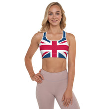 Load image into Gallery viewer, Union Jack Sports Bra | Padded