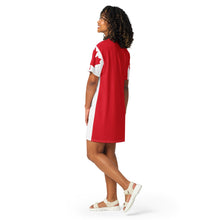 Load image into Gallery viewer, Oh Canada T-shirt Dress | Canadian Flag Dress | Canadian Flag Sleeves
