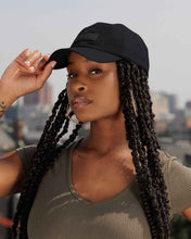 Load image into Gallery viewer, Black Waterproof Satin Lined Dad Hat