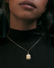 Load image into Gallery viewer, Hexagon Tag Initial Pendant Necklace