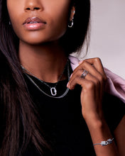 Load image into Gallery viewer, Pave CZ Carabiner Lock Necklace