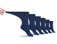 Load image into Gallery viewer, Men's Cotton Diabetic Crew Socks (6 Pair) - DON GREAT