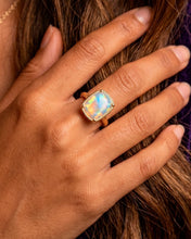 Load image into Gallery viewer, Sterling Silver Elongated Cushion Opal Cocktail Ring