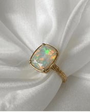 Load image into Gallery viewer, Sterling Silver Elongated Cushion Opal Cocktail Ring