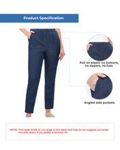 Load image into Gallery viewer, Women's Lightweight Pull-On Denim Jeans with Elastic Waist – Relaxed Fit Stretch Jeans for Casual Everyday Wear - DON GREAT