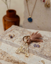 Load image into Gallery viewer, Wildflower Letter Keychain