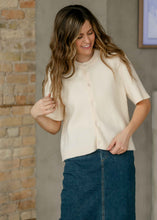 Load image into Gallery viewer, Zadie Ivory Short Sleeeve Button Cardigan