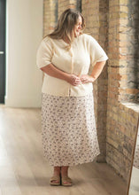 Load image into Gallery viewer, Zadie Ivory Short Sleeeve Button Cardigan