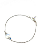Load image into Gallery viewer, Opalite opal sparkle bracelet, opal and rhinestone bracelet
