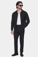 Load image into Gallery viewer, The Luxe Zip Jacket (Black Pinstripe) - DON GREAT
