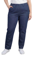 Load image into Gallery viewer, Women's Lightweight Pull-On Denim Jeans with Elastic Waist – Relaxed Fit Stretch Jeans for Casual Everyday Wear
