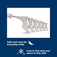 Load image into Gallery viewer, Men's Cotton Diabetic Crew Socks (6 Pair) - DON GREAT
