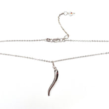 Load image into Gallery viewer, Italian Horn Necklace: silver or gold
