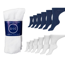 Load image into Gallery viewer, Men's Cotton Diabetic Crew Socks (6 Pair) - DON GREAT
