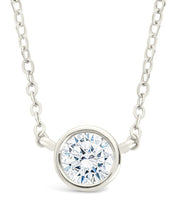 Load image into Gallery viewer, Sterling Silver Round Bezel Set Pendant
