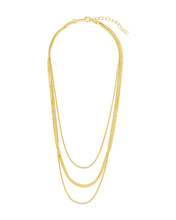 Load image into Gallery viewer, Everly Layered Herringbone Chain Necklace
