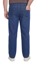 Load image into Gallery viewer, Men’s Lightweight Casual Elastic Waist Pull-On Jeans – Denim &amp; Twill Pants with Easy Fit
