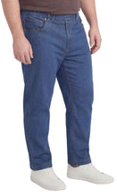 Load image into Gallery viewer, Men’s Lightweight Casual Elastic Waist Pull-On Jeans – Denim &amp; Twill Pants with Easy Fit
