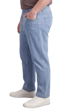 Load image into Gallery viewer, Men’s Lightweight Casual Elastic Waist Pull-On Jeans – Denim &amp; Twill Pants with Easy Fit
