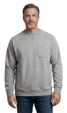 Load image into Gallery viewer, Mens 3-Pocket Fleece Sweatshirt with Raglan Seams, Chest Pocket and Tagless Neck
