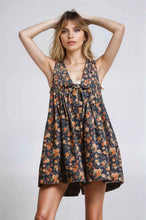 Load image into Gallery viewer, Vintage Bloom Denim Romper
