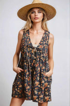 Load image into Gallery viewer, Vintage Bloom Denim Romper
