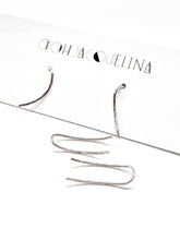 Load image into Gallery viewer, Hand hammered climber earrings
