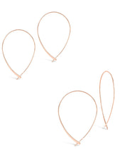 Load image into Gallery viewer, Delicate Threader Hoop Earrings Set of 2
