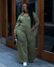 Load image into Gallery viewer, Green Satin Lined Jumpsuit - DON GREAT
