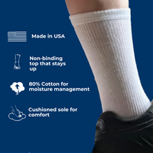 Load image into Gallery viewer, Men's Cotton Diabetic Crew Socks (6 Pair) - DON GREAT
