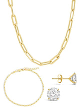 Load image into Gallery viewer, Sterling Silver Paperclip &amp; Everyday Studs Jewelry Bundle
