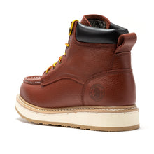 Load image into Gallery viewer, ROCKROOSTER Walker Men's 6 Inch Brown Soft Toe Wedge Work Boots SAP360 - DON GREAT
