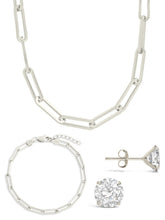 Load image into Gallery viewer, Sterling Silver Paperclip &amp; Everyday Studs Jewelry Bundle
