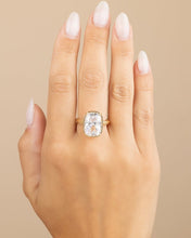 Load image into Gallery viewer, Sterling Silver Elongated Cushion Cocktail Ring 4ct &amp; 8ct
