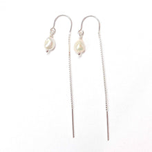 Load image into Gallery viewer, Keshi Pearl threader earrings
