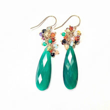 Load image into Gallery viewer, Emerald Green Festival earrings
