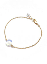 Load image into Gallery viewer, Opalite opal sparkle bracelet, opal and rhinestone bracelet
