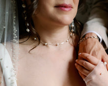 Load image into Gallery viewer, The Jillian Pearl spacer necklace with optional back detail
