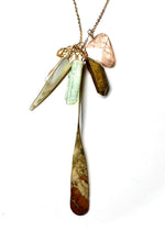 Load image into Gallery viewer, Moonstone boho long stone necklace
