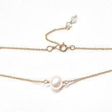 Load image into Gallery viewer, Single Pearl choker necklace
