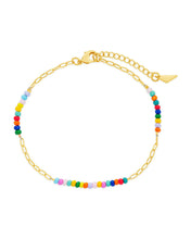 Load image into Gallery viewer, Iridiana Rainbow Beaded Anklet
