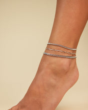Load image into Gallery viewer, Three Row Chain Anklet Set
